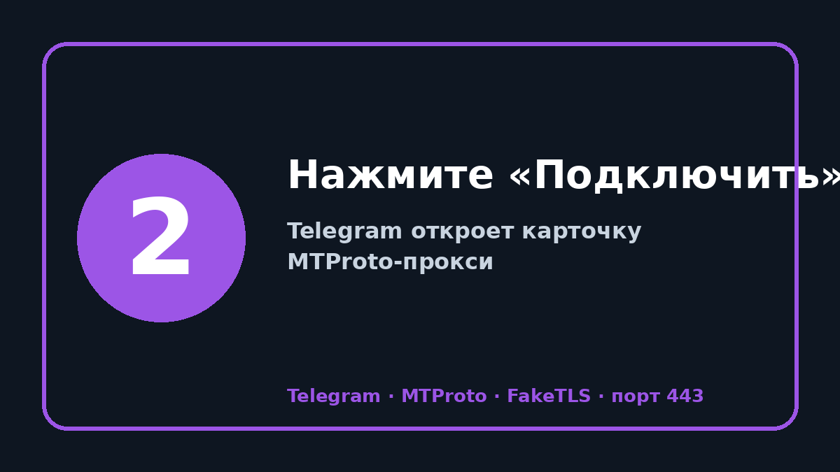 Прокси тг: шаг 2 — Нажмите «Подключить»